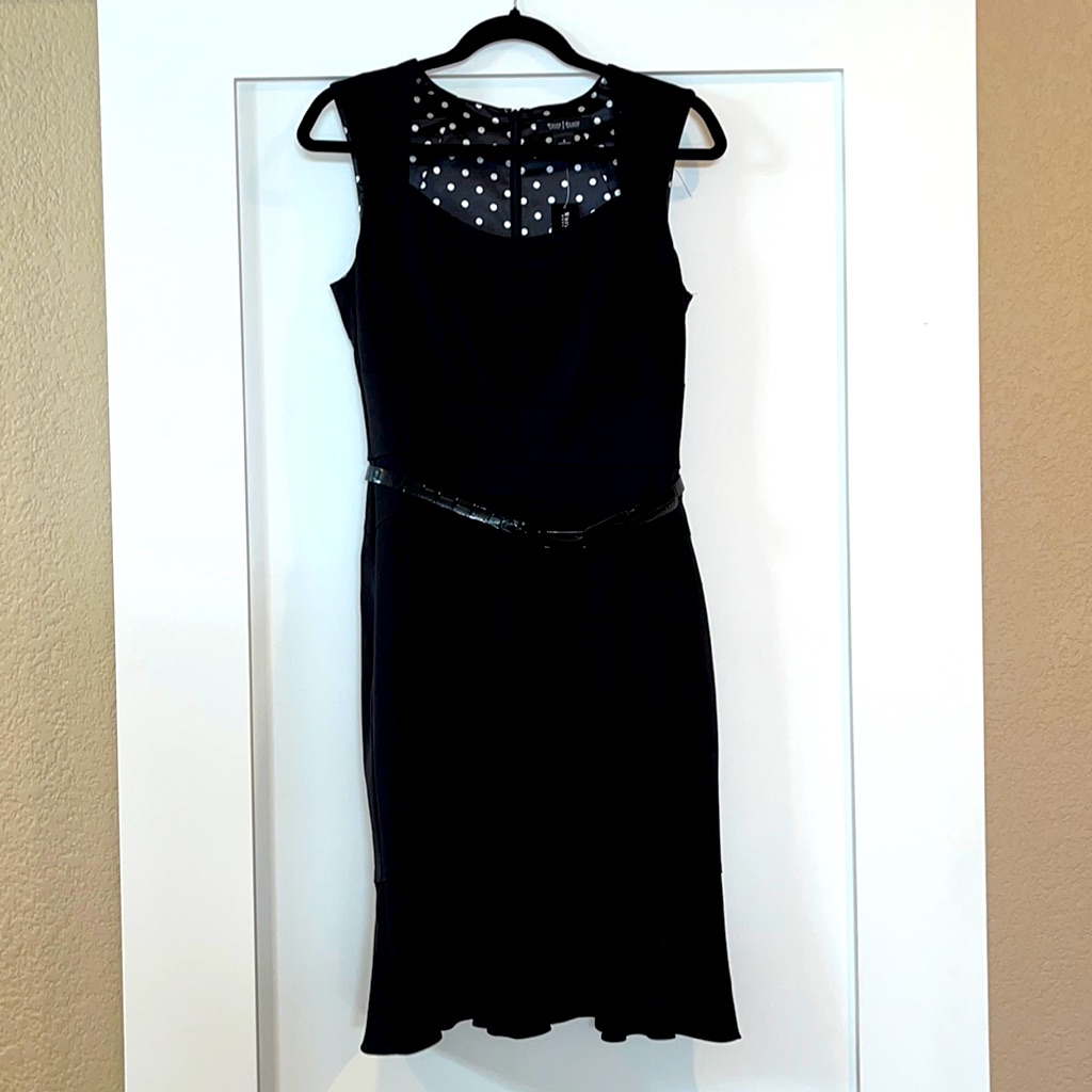 Brand New With Tags, Belted White House Black Market Sleeveless Dress